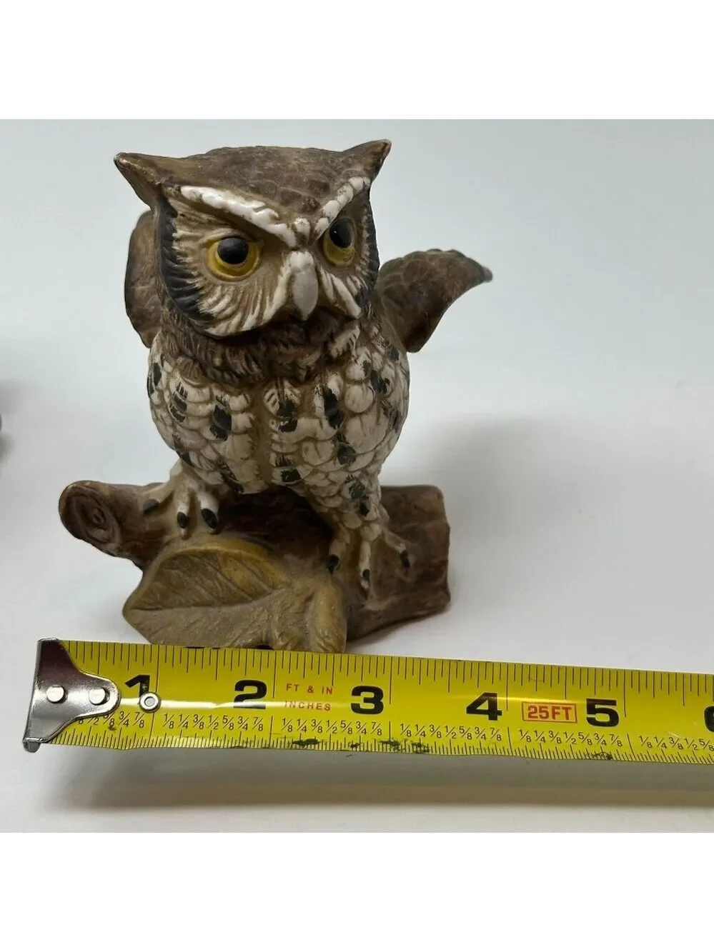 Homco Barn Owl Figurines Set 70s MCM Ceramic Brown Woodland Decor 1114 Vintage 2